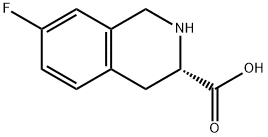 (S)-7-氟-1,2,3,4-四氢异喹啉-3-羧酸 结构式