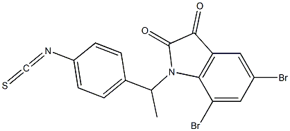 5,7-dibromo-N-(p-(isothiocyanato)methylbenzyl)isatin 结构式