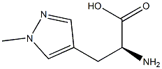 (S)-2-氨基-3-(1-甲基-1H-吡唑-4-基)丙酸 结构式