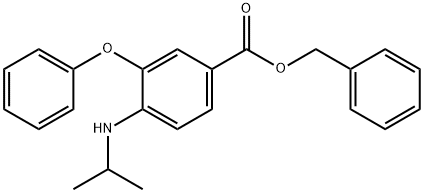 4-异丙氨基-3-苯氧基苯甲酸苄酯 结构式