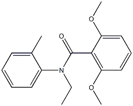 N-ethyl-2,6-dimethoxy-N-(2-methylphenyl)benzamide 结构式