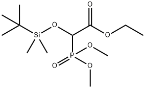 2-((叔丁基二甲基甲硅烷基)氧基)-2-(二甲氧基磷酰基)乙酸乙酯 结构式