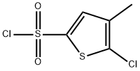 5-氯-4-甲基噻吩-2-磺酰氯 结构式