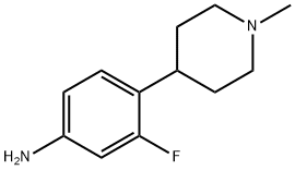3-fluoro-4-(1-methylpiperidin-4-yl)aniline 结构式