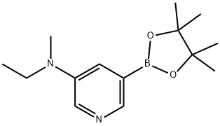 5-(Methylethylamino)pyridine-3-boronic acid pinacol ester 结构式