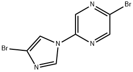 1-(5-Bromo-2-pyrazyl)-4-bromoimidazole 结构式