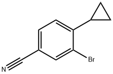 3-溴-4-环丙基苯甲腈 结构式