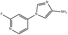 4-Amino-1-(2-fluoro-4-pyridyl)imidazole 结构式