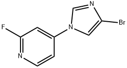 4-Bromo-1-(2-fluoro-4-pyridyl)-1H-imidazole 结构式