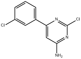 2-Chloro-4-amino-6-(3-chlorophenyl)pyrimidine 结构式