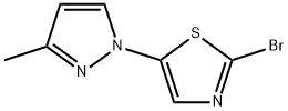 2-Bromo-5-(3-methyl-1H-pyrazol-1-yl)thiazole 结构式