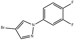 4-Bromo-1-(3,4-difluorophenyl)pyrazole 结构式