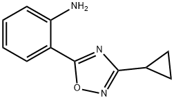 2-(3-cyclopropyl-1,2,4-oxadiazol-5-yl)aniline 结构式