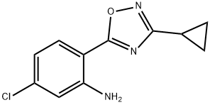 5-氯-2-(3-环丙基-1,2,4-噁二唑-5-基)苯胺 结构式