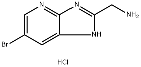 {6-溴-1H-咪唑并[4,5-B]吡啶-2-基}甲胺二盐酸 结构式