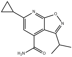 6-cyclopropyl-3-(propan-2-yl)-[1,2]oxazolo[5,4-b]pyridine-4-carboxamide 结构式