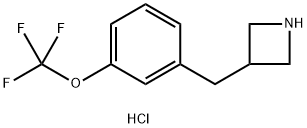 3-(3-(三氟甲氧基)苄基)氮杂环丁烷盐酸盐 结构式