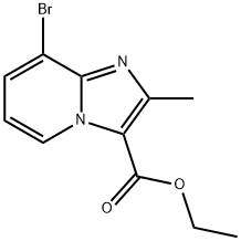 ETHYL 8-BROMO-2-METHYLIMIDAZO[1,2-A]PYRIDINE-3-CARBOXYLATE 结构式