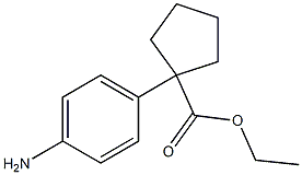 ethyl 1-(4-aminophenyl)cyclopentane-1-carboxylate 结构式