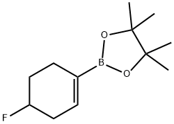 2-(4-氟环己-1-烯-1-基)-4,4,5,5-四甲基-1,3,2-二氧杂硼杂环戊烷 结构式