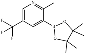 2-甲基-3-(4,4,5,5-四甲基-1,3,2-二氧硼杂环戊烷-2-基)-5-(三氟甲基)吡啶 结构式