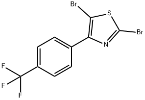 2,5-Dibromo-4-(4-trifluoromethylphenyl)thiazole 结构式