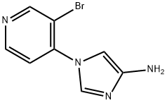 4-Amino-1-(3-bromo-4-pyridyl)imidazole 结构式