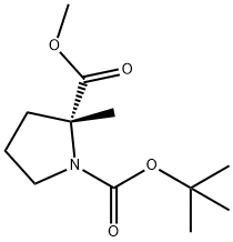 N-BOC-2-甲基-D-脯氨酸甲酯 结构式