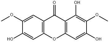 1,3,6-三羟基-2,7-二甲氧基呫吨酮 结构式
