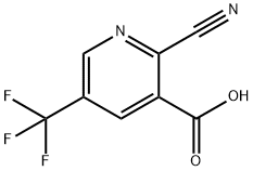 2-氰基-5-三氟甲基烟酸 结构式
