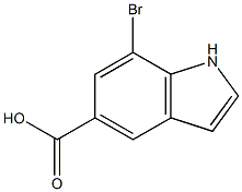 7-bromo-1H-indole-5-carboxylic acid 结构式