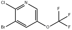 3-bromo-2-chloro-5-(trifluoromethoxy)pyridine 结构式