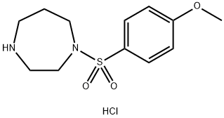 1-(4-甲氧基苯磺酰)-1,4-重氮基庚环盐酸 结构式