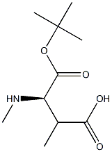 (R)-BOC-N-ME-3-氨基-2-甲基丙酸 结构式