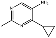 4-cyclopropyl-2-methylpyrimidin-5-amine 结构式