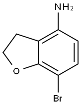 7-溴-2,3-二氢苯并呋喃-4-胺 结构式