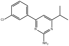 2-Amino-4-(3-chlorophenyl)-6-(iso-propyl)pyrimidine 结构式