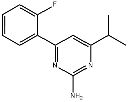 2-Amino-4-(2-fluorophenyl)-6-(iso-propyl)pyrimidine 结构式