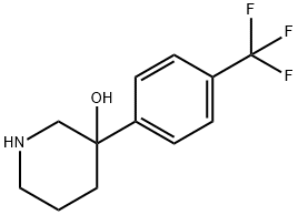 3-(4-(trifluoromethyl)phenyl)piperidin-3-ol hydrochloride 结构式
