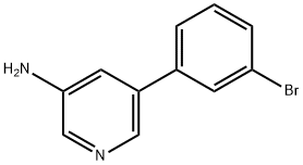 5-(3-BROMOPHENYL)PYRIDIN-3-AMINE 结构式