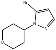 5-溴-1-(四氢-2H-吡喃-4-基)-1H-吡唑 结构式