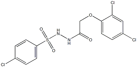 4-chloro-N'-[(2,4-dichlorophenoxy)acetyl]benzenesulfonohydrazide 结构式