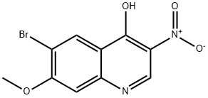 6-bromo-7-methoxy-3-nitroquinolin-4-ol 结构式