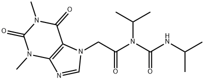 7H-Purine-7-acetamide, 1,2,3,6-tetrahydro-1,3-dimethyl-N-(1-methylethyl)-N-[[(1-methylethyl)amino]carbonyl]-2,6-dioxo- 结构式