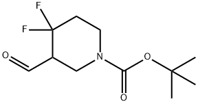 tert-butyl 4,4-difluoro-3-formylpiperidine-1-carboxylate 结构式