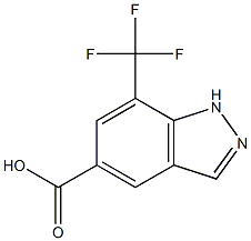 7-(trifluoromethyl)-1H-indazole-5-carboxylic acid 结构式