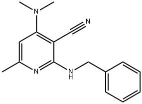 2-(Benzylamino)-4-(dimethylamino)-6-methylpyridine-3-carbonitrile 结构式