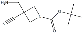 tert-butyl 3-(aminomethyl)-3-cyanoazetidine-1-carboxylate 结构式