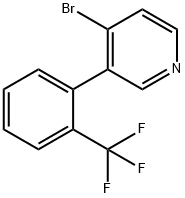 4-Bromo-3-(2-trifluoromethylphenyl)pyridine 结构式