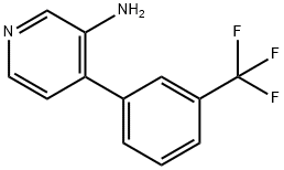 4-(3-(三氟甲基)苯基)吡啶-3-胺 结构式